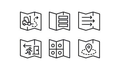 straight perfect stroke icon mono icons style isolated map forklift route planner map inventory layer map traffic flow map map emerncy eit overlay map zone color code map ofence boundary