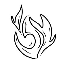 Obraz premium hand drawn hot fire icon