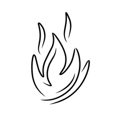 hand drawn hot fire icon