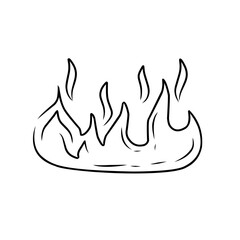 hand drawn hot fire icon