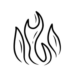 Obraz premium hand drawn hot fire icon