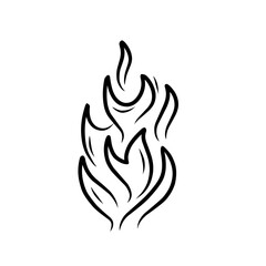 hand drawn hot fire icon