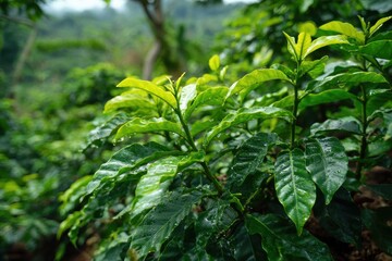 Obraz premium Arabica coffee trees in Boquete Panama