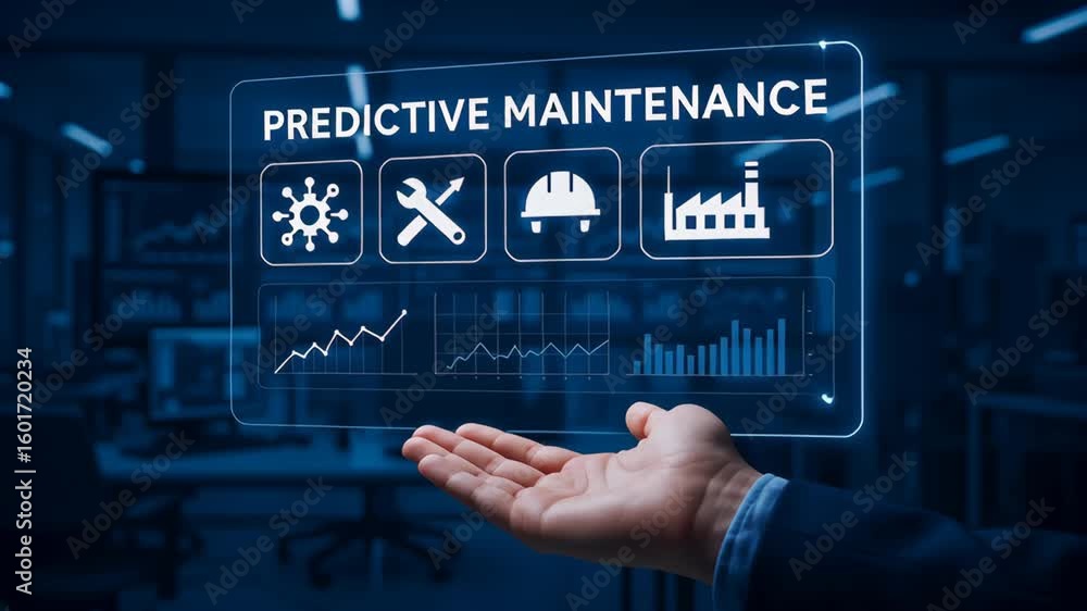 Poster predictive maintenance technology startup engineering lab enhances equipment reliability and efficie