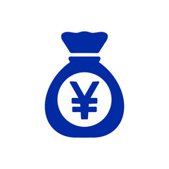 お金袋・円マークのアイコン / Money Bag with Yen Symbol Icon