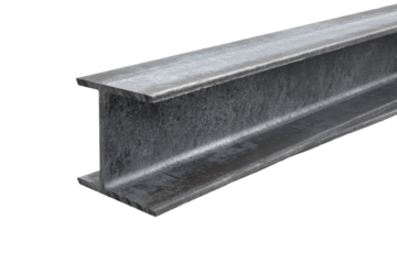 Close-up of a metal I-beam