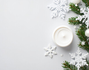 christmas decoration on wooden background