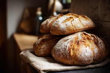 Artisan bread baked at home