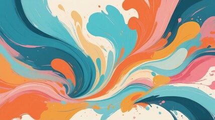 Fototapeta premium Abstract Swirl of Vibrant Colors Creates Dynamic and Eye-catching Design
