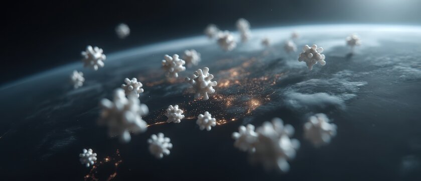 Global health network connection with medical symbols as a conceptual illustration of worldwide healthcare system