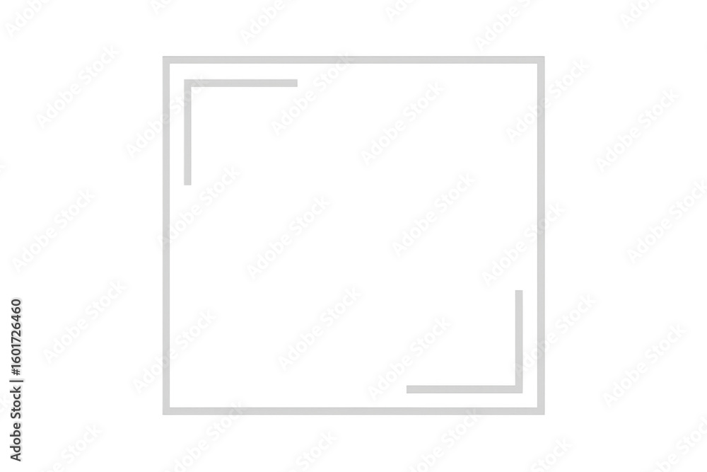Aufkleber white frame defining an empty square space over a transparent background, ideal for graphic design p