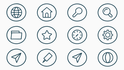 Collection of computer mouse cursors and mouse icons set