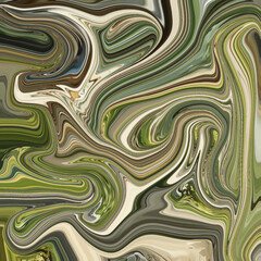 Organic swirl of green, beige, and brown tones creating a natural abstract art piece ideal for eco-themed designs or earthy backgrounds.