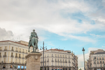 Hermosa fotografía de las calles y monumentos de Madrid, España.