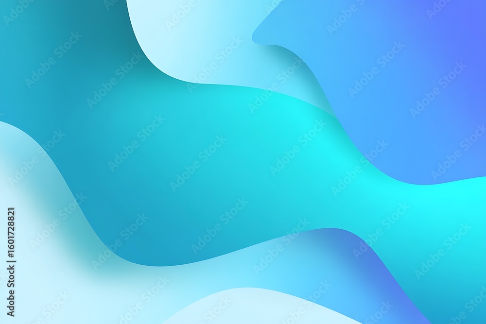 Poster abstract fluid waves with smooth gradients evoking a serene and modern aesthetic for design and tech