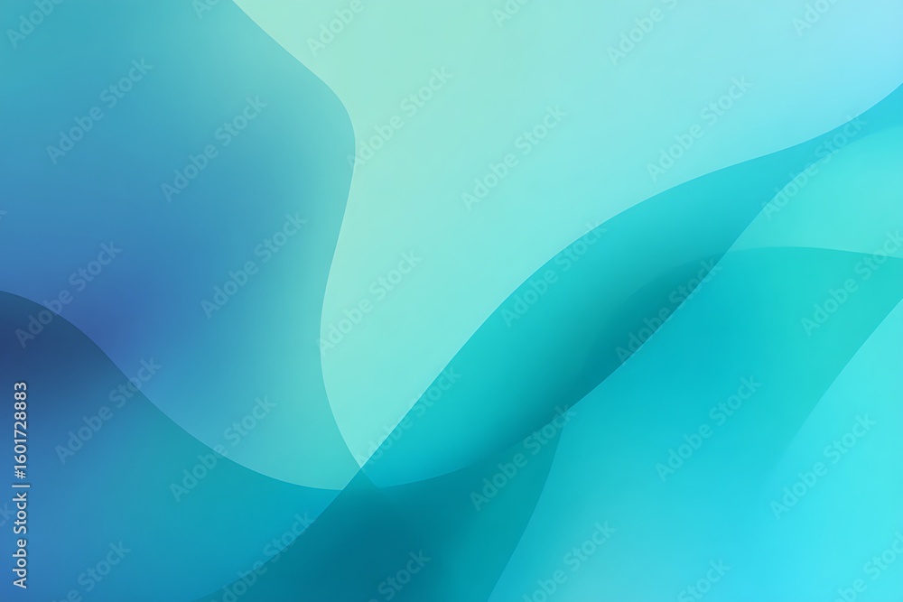 Poster an abstract gradient wave pattern featuring smooth translucent blue and teal swirls creating a visua