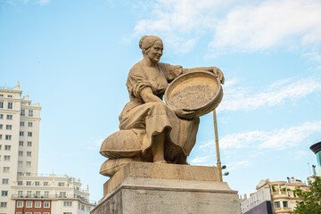 Hermosa fotografía de las calles y monumentos de Madrid, España.