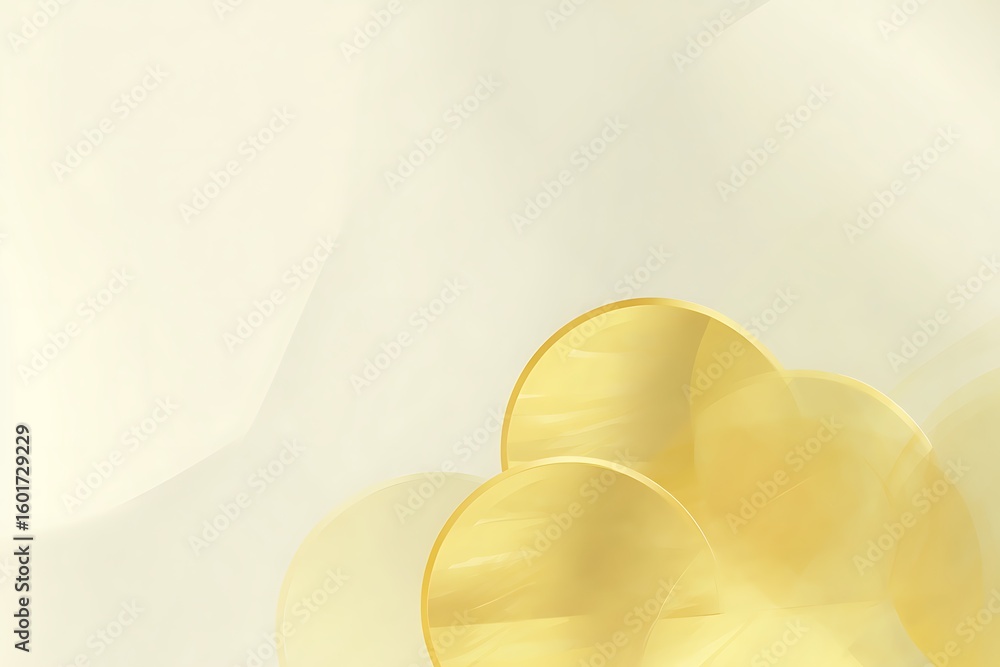 Poster delicate floral petals unfold with soft golden edges creating a serene and elegant abstract backgrou