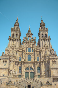 Espectacular fotograf&iacute;a tomada en la Catedral de Santiago de Compostela en Galicia, Espa&ntilde;a.