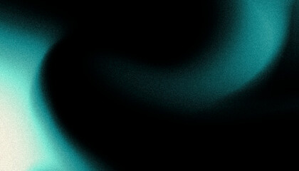 Abstract green black grainy background design with color gradient shape on dark noise texture backdrop, banner header cover poster design, copy space