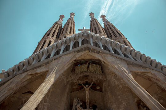 Hermosa fotograf&iacute;a de la Sagrada Familia en Barcelona, Espa&ntilde;a.