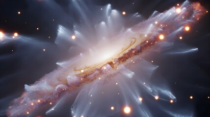 Explore the vibrant cosmos with this detailed galaxy illustration for your next space adventure project
