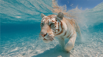 siberian tiger in water