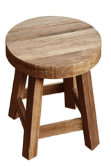 Round wooden stool, simple design