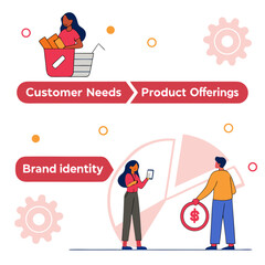 Business strategy concept with people and icons vector