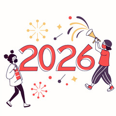 Festive greeting for the new year celebration 2026