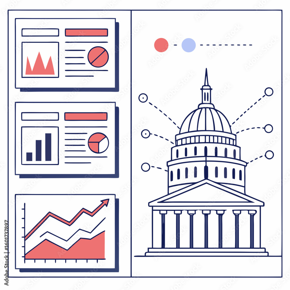 Poster government building analytics and data visualization capitol building charts