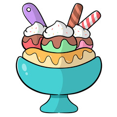 funny cartoon ice cream