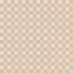 Seamless beige gingham check pattern with soft fabric texture. Square textile background suitable for packaging, fashion, tablecloths, scrapbooking, and craft design elements.