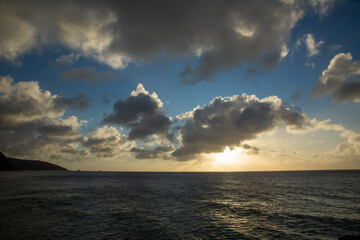 夏の奄美大島の海と空。