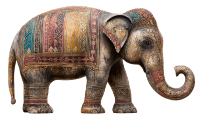 Ornate elephant, side view