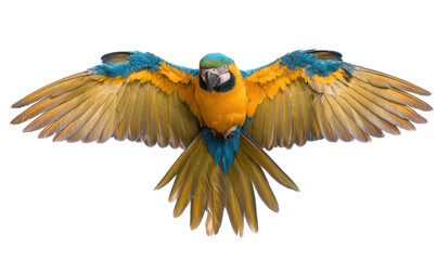 Fototapeta premium Vibrant parrot in flight