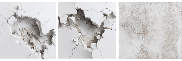 Cracked white surface texture