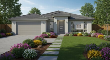 Fototapeta premium Modern home exterior design