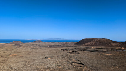 desert landscape with blue sky