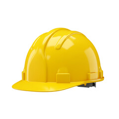 Yellow Construction Hard Hat Isolated on Transparent Background