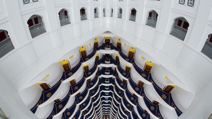 Interior Architecture Of Burj Al Arab timelapse in Dubai.