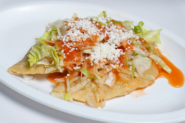 Close Up de quesadillas fritas mexicanas