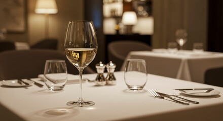 Elegant restaurant table setting