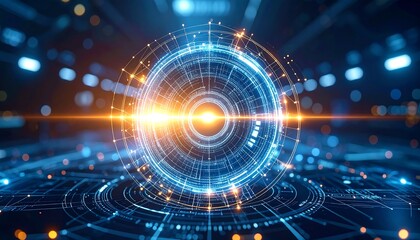 Digital sphere, futuristic design