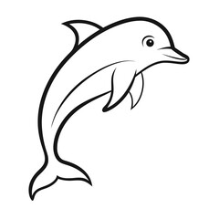 Dolphin on white background