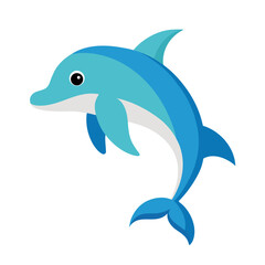 Fototapeta premium Dolphin on white background