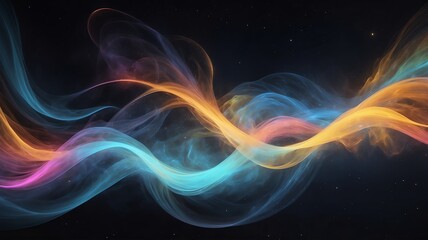 Fototapeta premium Abstract Energy Wave with Nebula Background for Creative Designs