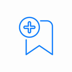bookmark save mark icon sign vector