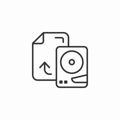 drive backup icon sign vector