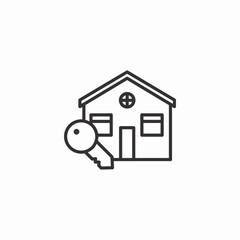 house key icon sign vector